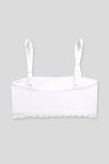 Rosaline Girls Double Layered Non Wired Full Coverage Tube Bra - Star White — thumbnail 2